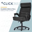 Pemberly Row Classic Big & Tall Executive Office Chair Bonded Leather Black