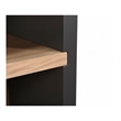 Pemberly Row Modern / Contemporary Arched Solid Wood Bookcase in Black