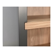 Pemberly Row Modern / Contemporary Arched Solid Wood Bookcase in Black