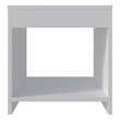 Pemberly Row Contemporary Nightstand with Open Storage White