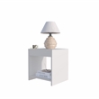 Pemberly Row Contemporary Nightstand with Open Storage White