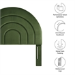 Pemberly Row Modern / Contemporary Twin Headboard in Moss Green
