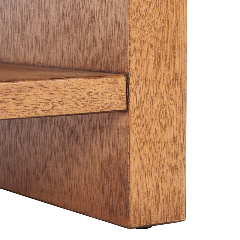 Pemberly Row Contemporary Wood 1 Shelf Coffee Table in Natural