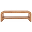 Pemberly Row Contemporary Wood 1 Shelf Coffee Table in Natural