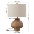 Pemberly Row Modern / Contemporary Ceramic Table Lamp in Light Brown