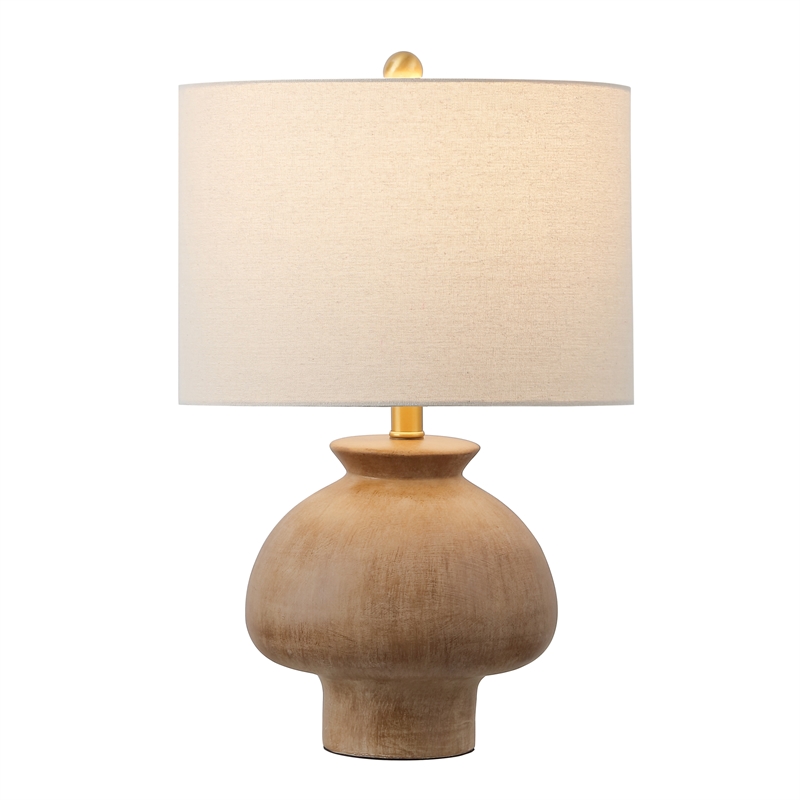 Pemberly Row Modern / Contemporary Ceramic Table Lamp in Light Brown
