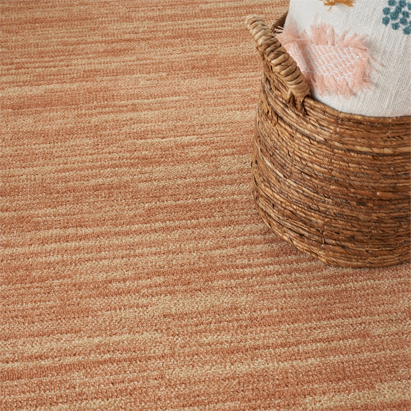 Pemberly Row Modern / Contemporary 10' x 14' Rust Fabric Area Rug