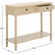 Pemberly Row Contemporary Wood 2 Drw Small Console in Natural
