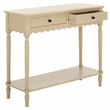 Pemberly Row Contemporary Wood 2 Drw Small Console in Natural