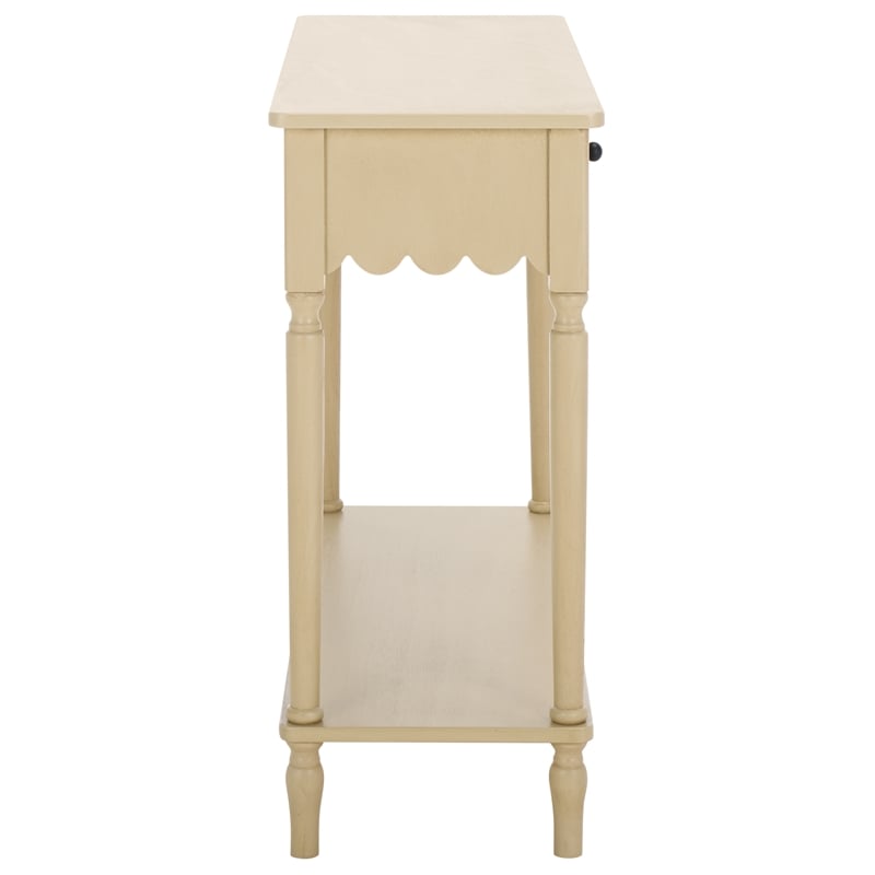 Pemberly Row Contemporary Wood 2 Drw Small Console in Natural