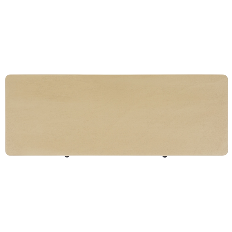 Pemberly Row Contemporary Wood 2 Drw Small Console in Natural