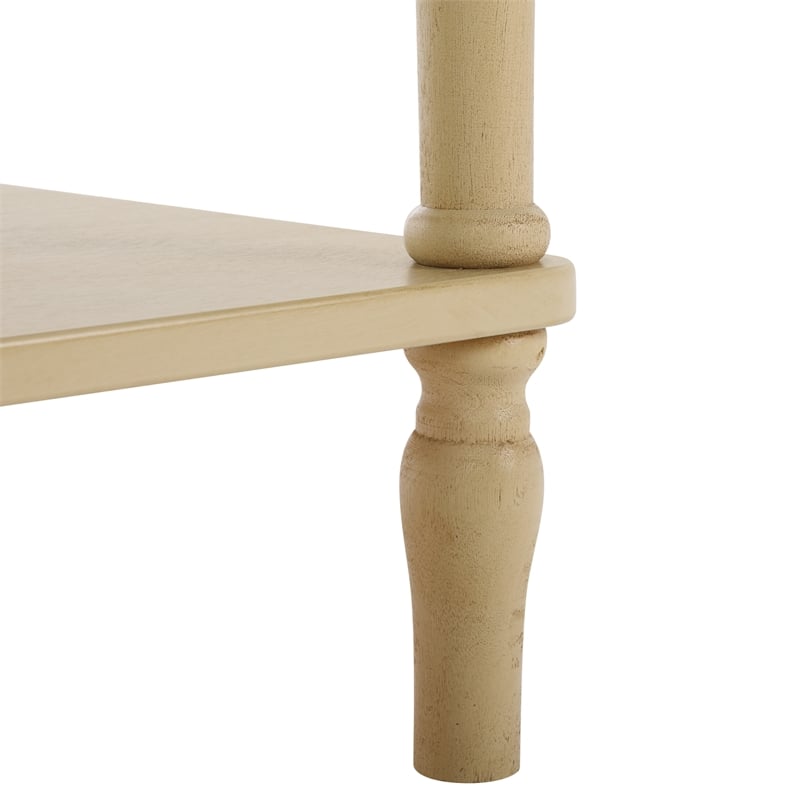 Pemberly Row Contemporary Wood 2 Drw Small Console in Natural