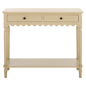 Pemberly Row Contemporary Wood 2 Drw Small Console in Natural