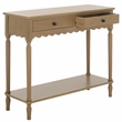 Pemberly Row Modern / Contemporary Wood 2 Drw Small Console in Brown
