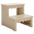 Pemberly Row Contemporary Wood 2 Stair Step Stool in Natural