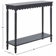 Pemberly Row Modern / Contemporary Wood Console in Matte Black