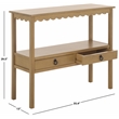 Pemberly Row Modern / Contemporary Wood Lower 2 Drw Console in Brown