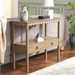 Pemberly Row Modern / Contemporary Wood Lower 2 Drw Console in Brown