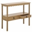 Pemberly Row Modern / Contemporary Wood Lower 2 Drw Console in Brown