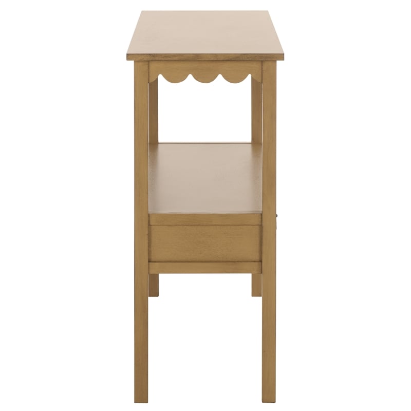 Pemberly Row Modern / Contemporary Wood Lower 2 Drw Console in Brown