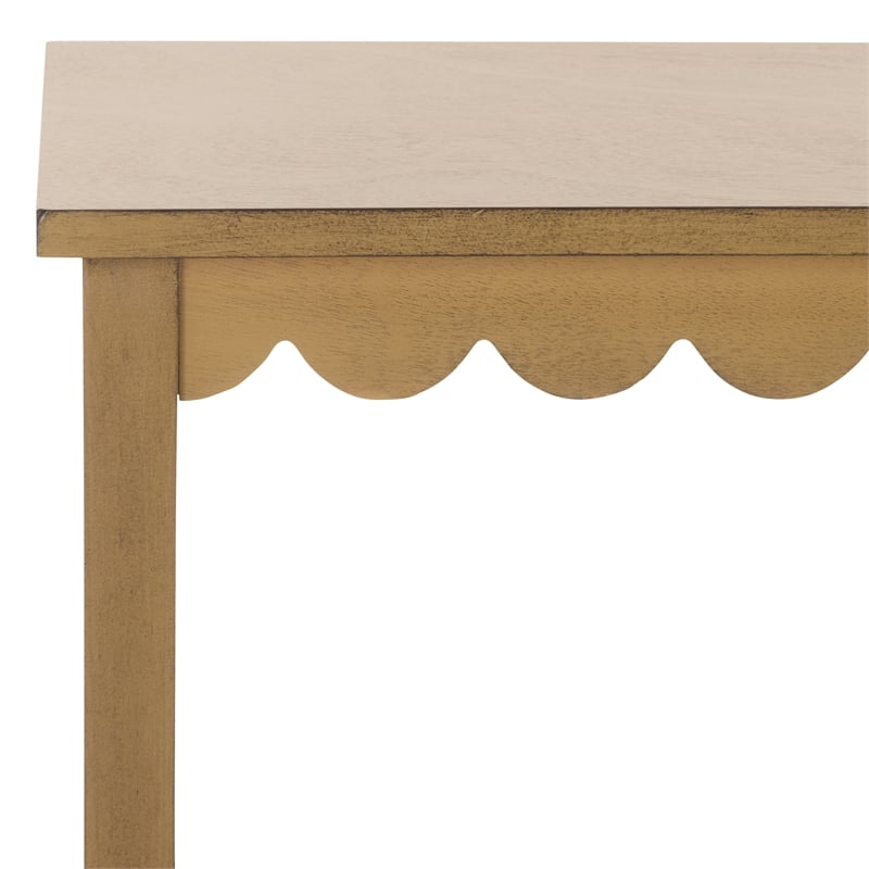 Pemberly Row Modern / Contemporary Wood Lower 2 Drw Console in Brown