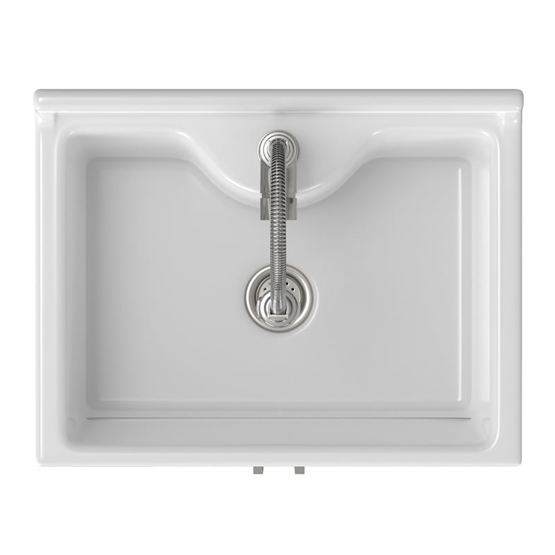 Pemberly Row 24-inch ABS Utility Sink & Cabinet in Pure White