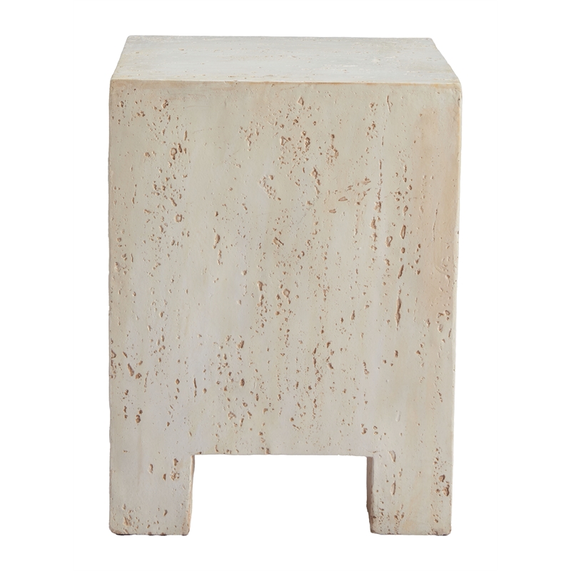 Pemberly Row Modern / Contemporary Side Table in Beige Finish