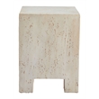 Pemberly Row Modern / Contemporary Side Table in Beige Finish