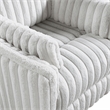 Pemberly Row Modern Corduroy Swivel Glider Reclining Chair in Gray