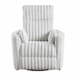 Pemberly Row Modern Corduroy Swivel Glider Reclining Chair in Gray