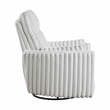 Pemberly Row Modern Corduroy Swivel Glider Reclining Chair in Gray