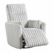 Pemberly Row Modern Corduroy Swivel Glider Reclining Chair in Gray