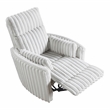 Pemberly Row Modern Corduroy Swivel Glider Reclining Chair in Gray