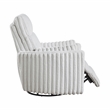 Pemberly Row Modern Corduroy Swivel Glider Reclining Chair in Gray