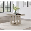 Pemberly Row Round 60-inch Pedestal Wood Dining Table in Brown