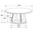 Pemberly Row Round 60-inch Pedestal Wood Dining Table in Brown
