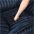 Pemberly Row Contemporary Corduroy Double Reclining Sofa in Blue