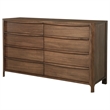 Pemberly Row 8-Drawer Rectangular Mid-Century Wood Dresser in Walnut