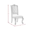 Pemberly Row Dining Side Chair Set with Beige Fabric in Walnut