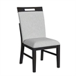 Pemberly Row Modern / Contemporary Dining Side Chair Set in Charcoal