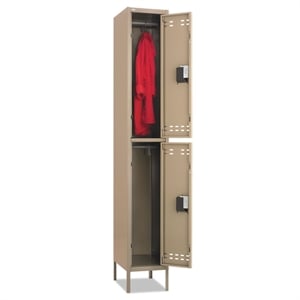 Pemberly Row Modern / Contemporary Double Tier Locker in Tan
