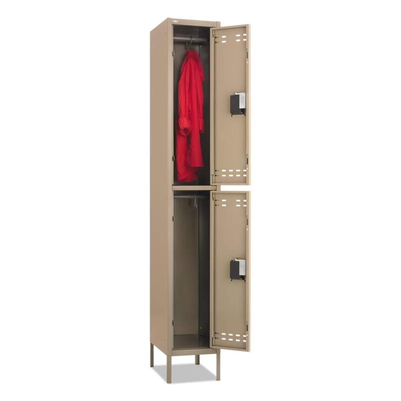 Pemberly Row Modern / Contemporary Double Tier Locker in Tan