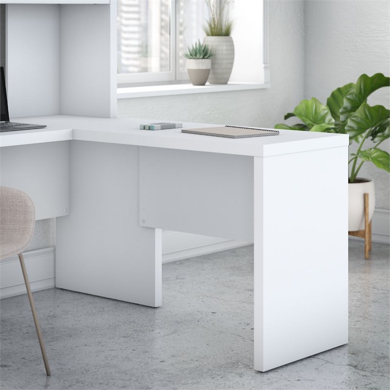 Pemberly Row 36W Desk Return in Pure White - Engineered Wood