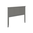 Pemberly Row Madison Full Solid Wood Panel Headboard in Grey