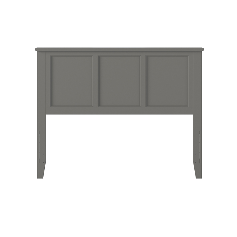 Pemberly Row Madison Full Solid Wood Panel Headboard in Grey