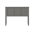 Pemberly Row Madison Full Solid Wood Panel Headboard in Grey