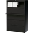 Pemberly Row 36-in Wide Metal 5 Drawer Lateral Filing Cabinet Black
