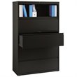 Pemberly Row 42-in Wide Metal 5 Drawer Lateral Filing Cabinet Black