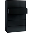 Pemberly Row 42-in Wide Metal 5 Drawer Lateral Filing Cabinet Black