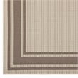 Pemberly Row Solid Border Indoor and Outdoor Area Rug - Light/Dark Beige